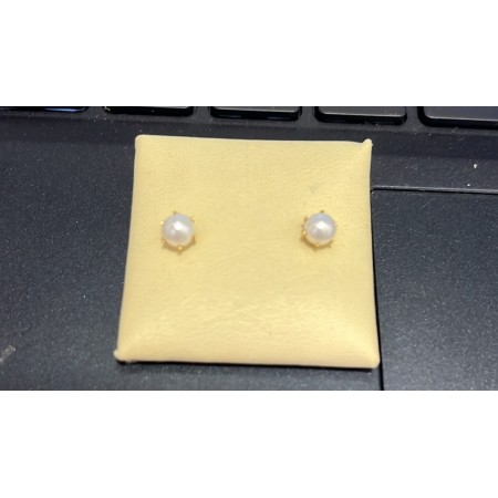 Pendientes perla de oro 18k