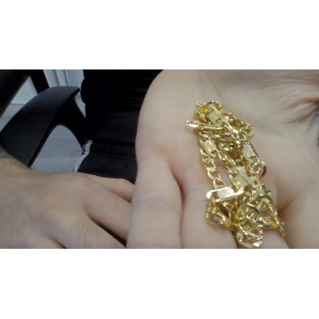 Cadena greca barbada de oro 18k 60 cm