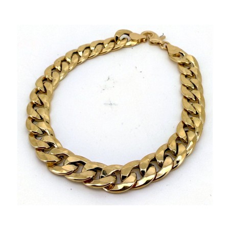 Pulsera barbada de oro 18k 20 cm