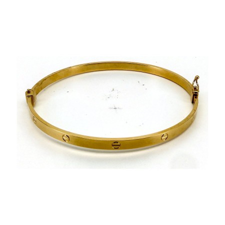 Pulsera tornillo 3mm de oro 18k