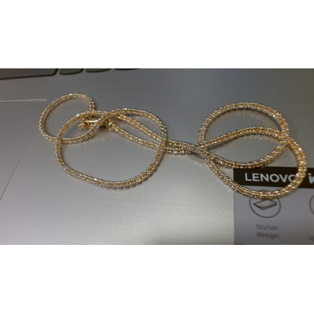 Cadena ice amarillo de oro 18k 60 cm
