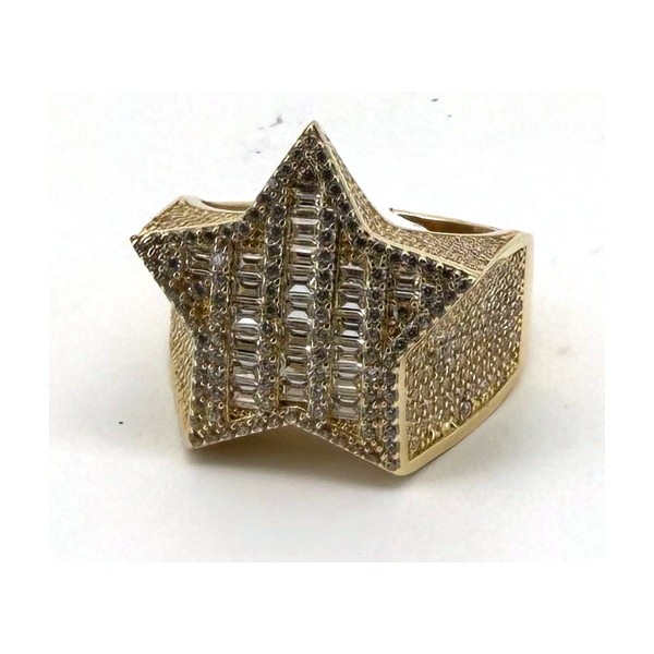 Anillo estrella de oro 18k