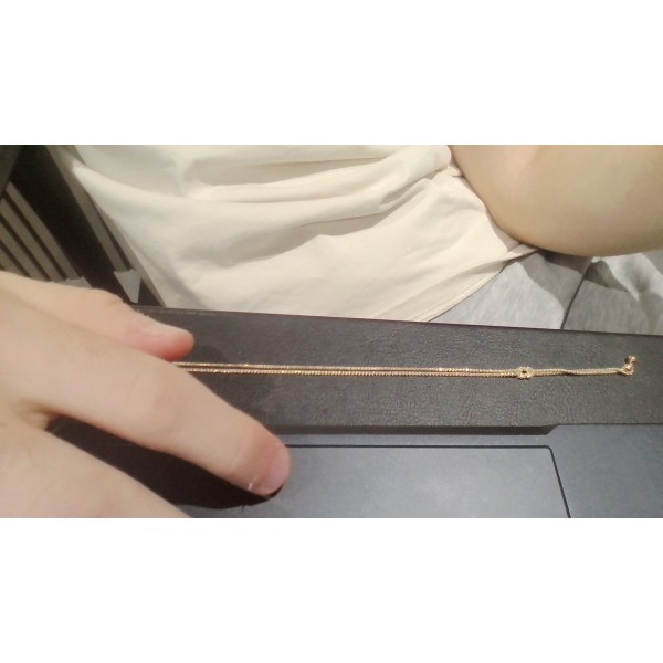 Cadena fina con lazo de oro 18k 60 cm