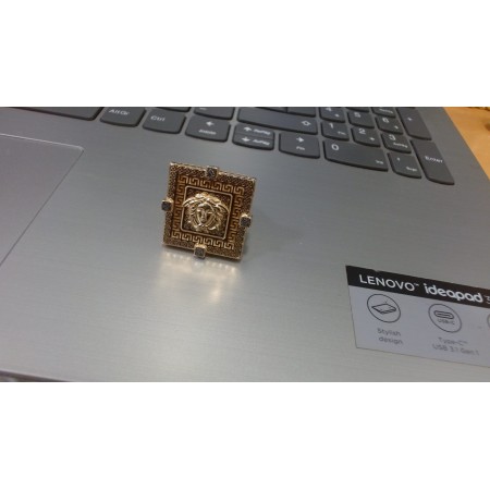Anillo sello medusa de oro 18k talla 24
