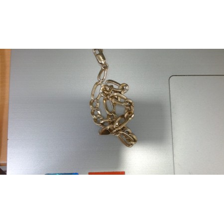 Pulsera fígaro de oro 18k 60 cm