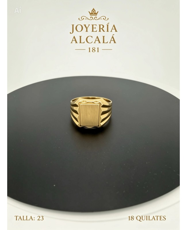 ANILLO SELLO CUADRADO RELIEVES LAT