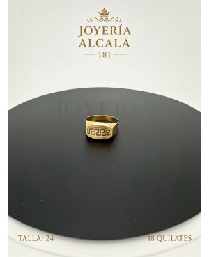 ANILLO SELLO RECTANGULO GRECA