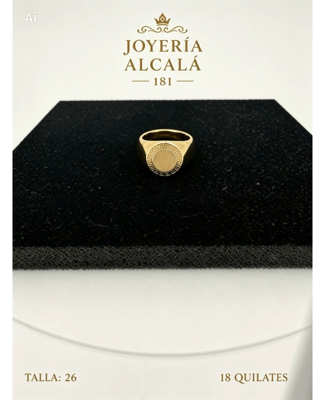 ANILLO SELLO CIRCULAR GRECA 