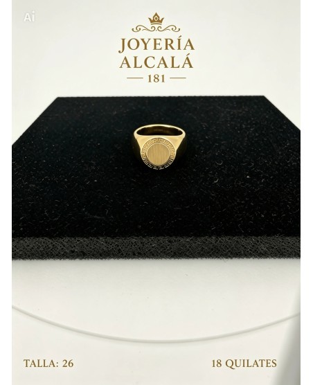ANILLO SELLO CIRCULAR GRECA 