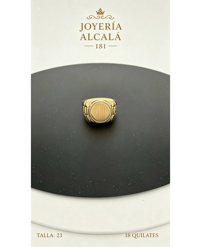 ANILLO SELLO CIRCULAR REBORDE