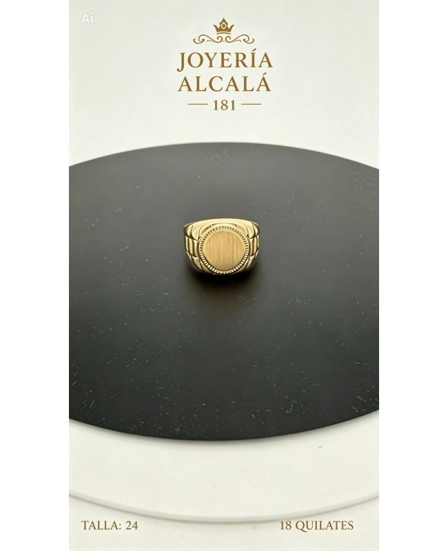 ANILLO SELLO CIRCULAR REBORDE