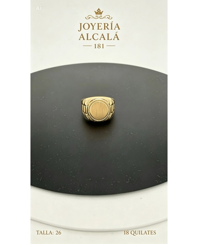 ANILLO SELLO CIRCULAR REBORDE