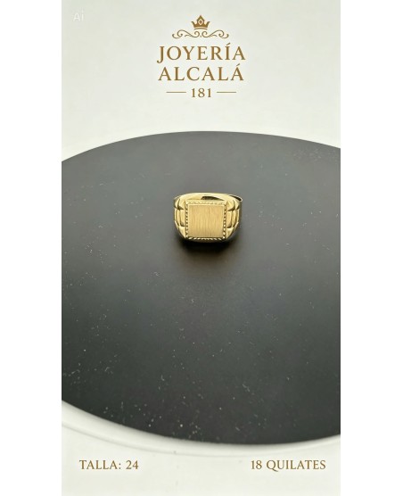 ANILLO SELLO CUADRADO REBORDE