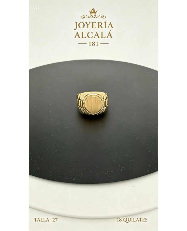 ANILLO SELLO CIRCULAR REBORDE