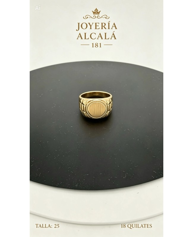 ANILLO SELLO CIRCULAR REBORDE