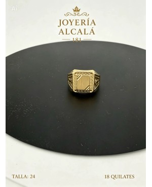 ANILLO SELLO CUADRADO GRECA