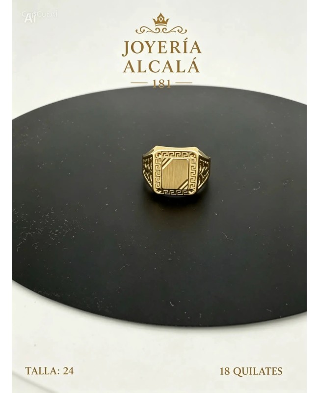 ANILLO SELLO CUADRADO GRECA