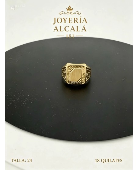 ANILLO SELLO CUADRADO GRECA