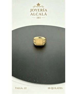 ANILLO SELLO CUADRADO REBORDE