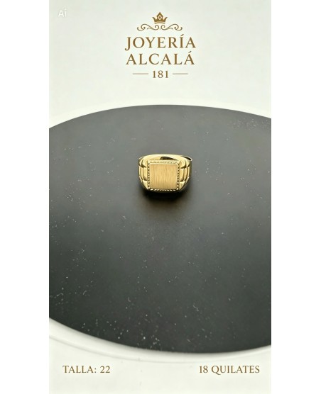 ANILLO SELLO CUADRADO REBORDE