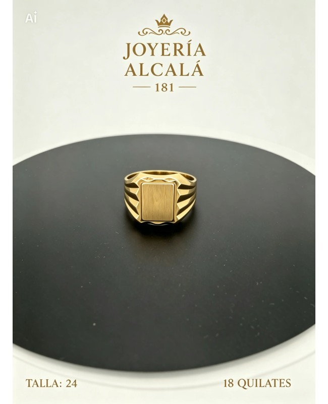 ANILLO SELLO CUADRADO RELIEVES LAT