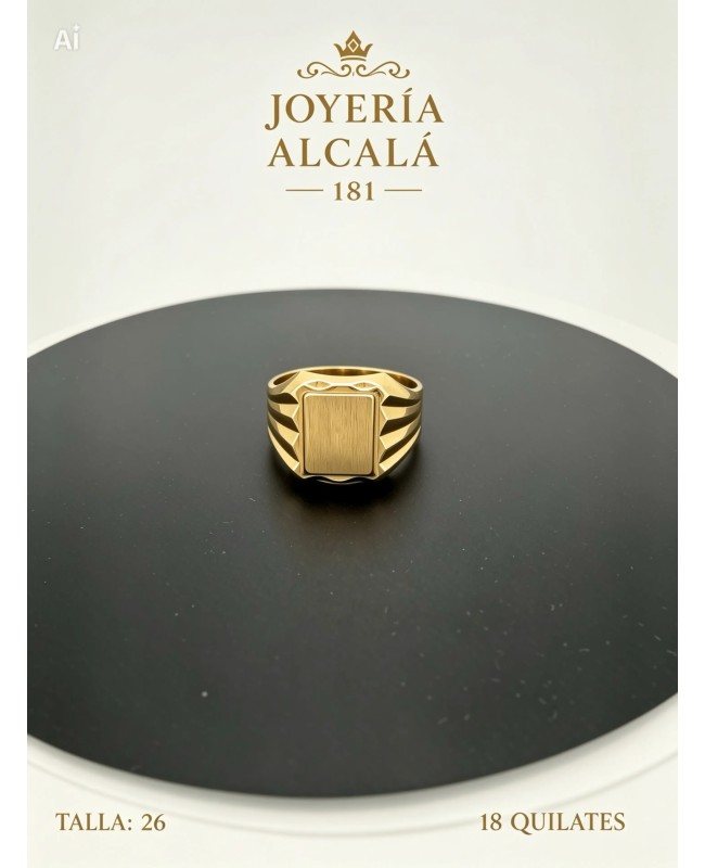 ANILLO SELLO CUADRADO RELIEVES LAT