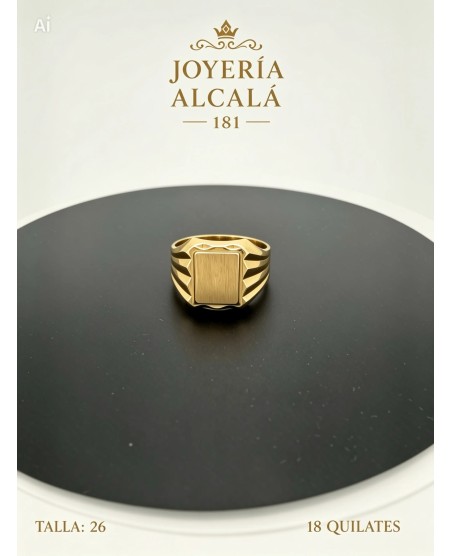 ANILLO SELLO CUADRADO RELIEVES LAT