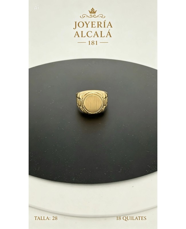 ANILLO SELLO CIRCULAR REBORDE