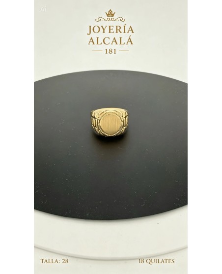 ANILLO SELLO CIRCULAR REBORDE