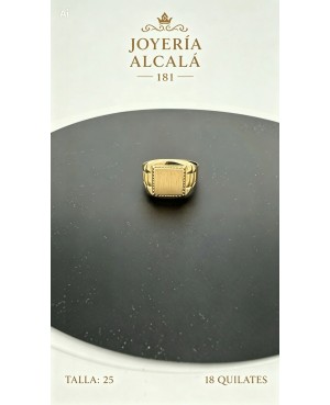 ANILLO SELLO CUADRADO REBORDE