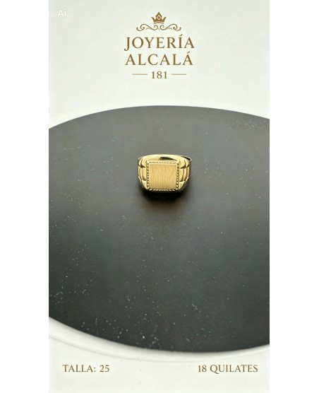 ANILLO SELLO CUADRADO REBORDE