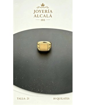 ANILLO SELLO CUADRADO REBORDE
