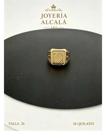 ANILLO SELLO CUADRADO GRECA