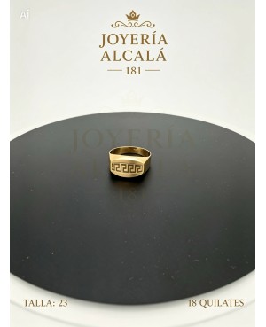 ANILLO SELLO RECTANGULO GRECA