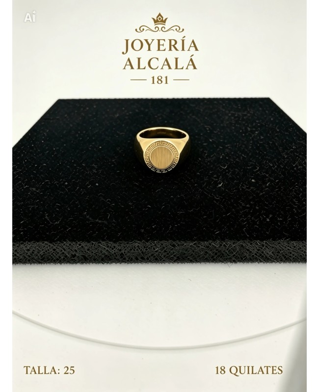 ANILLO SELLO CIRCULAR GRECA