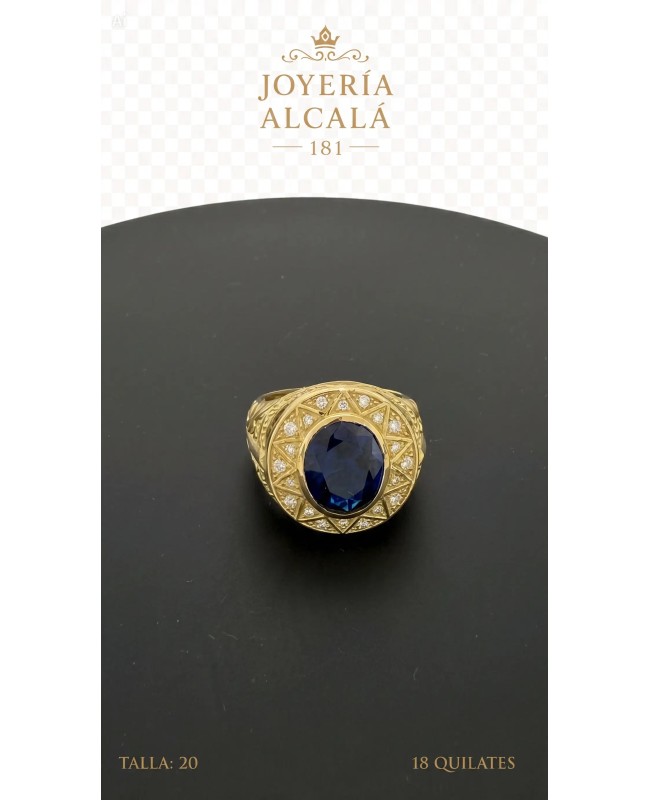 piedra azul circular